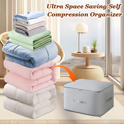 Storage Space Saving Self Compression Organizer